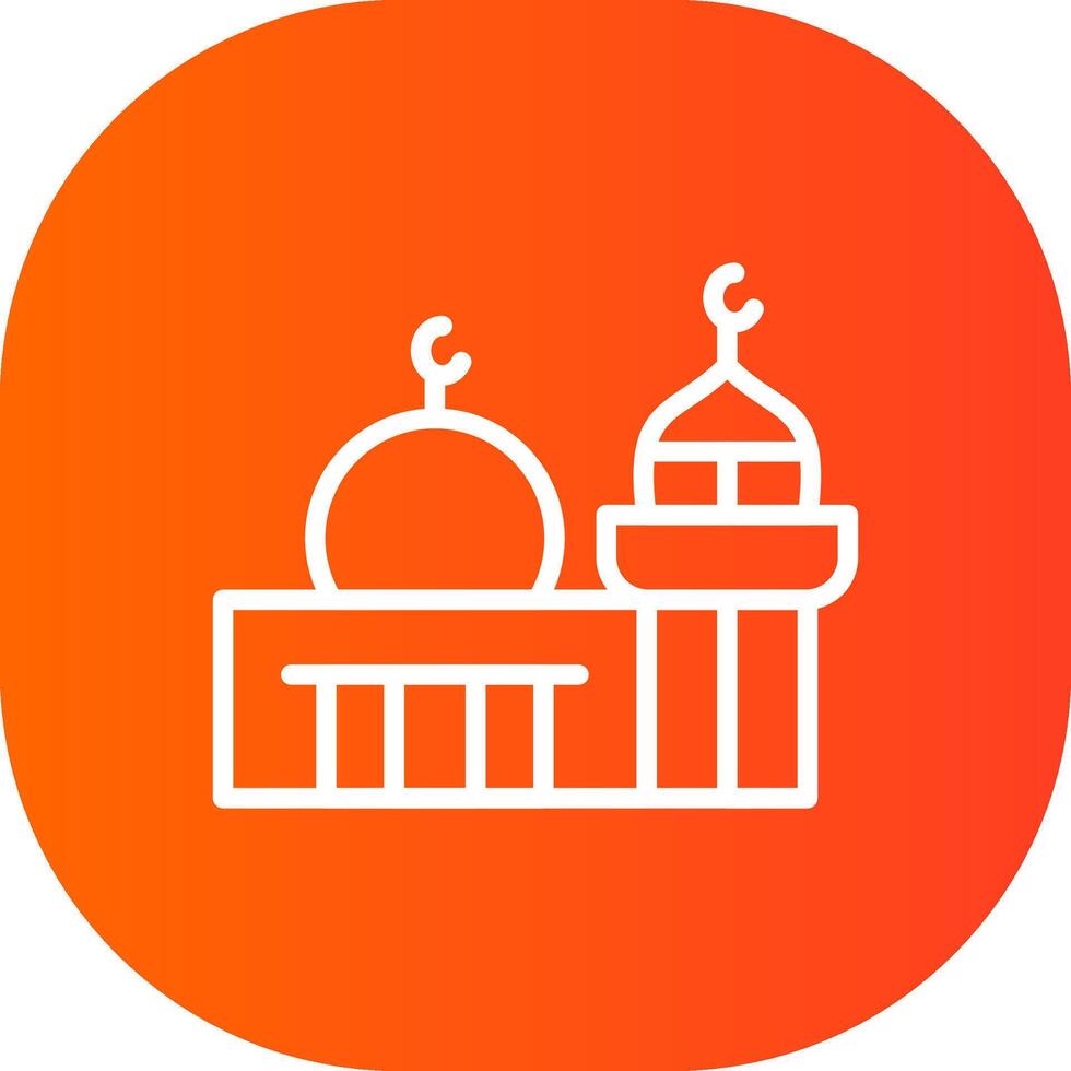 design de ícone criativo de mesquita vetor