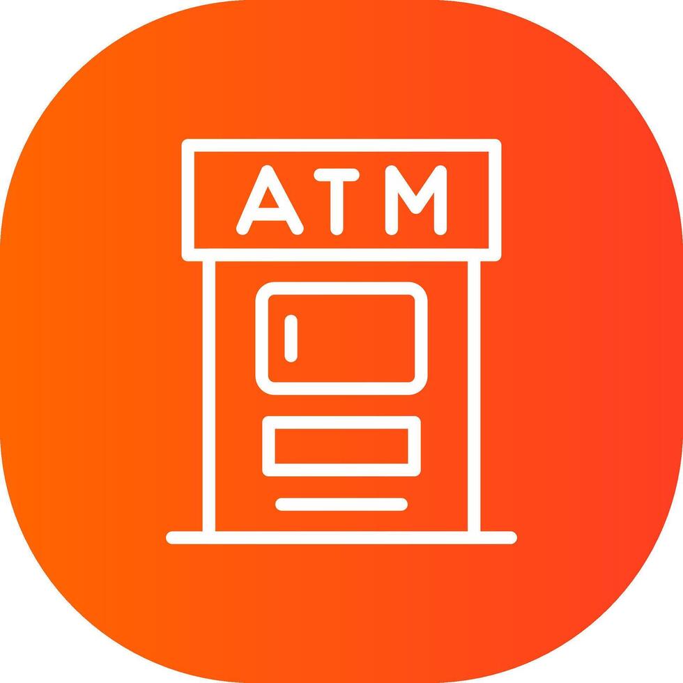 design de ícone criativo atm vetor