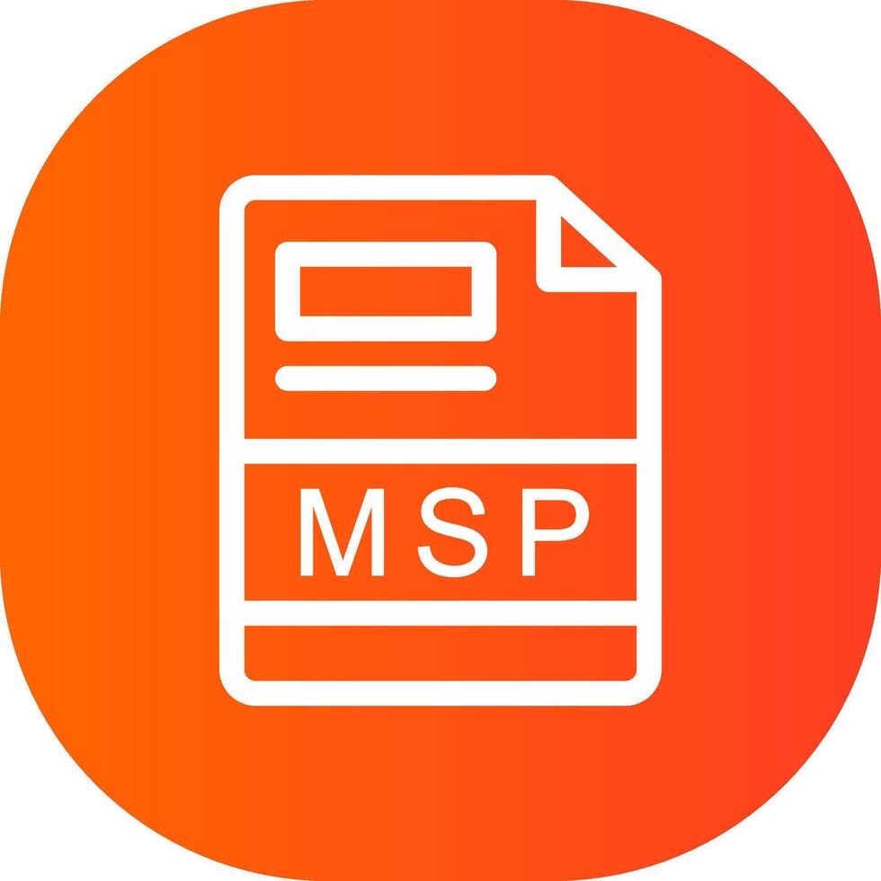 msp criativo ícone Projeto vetor