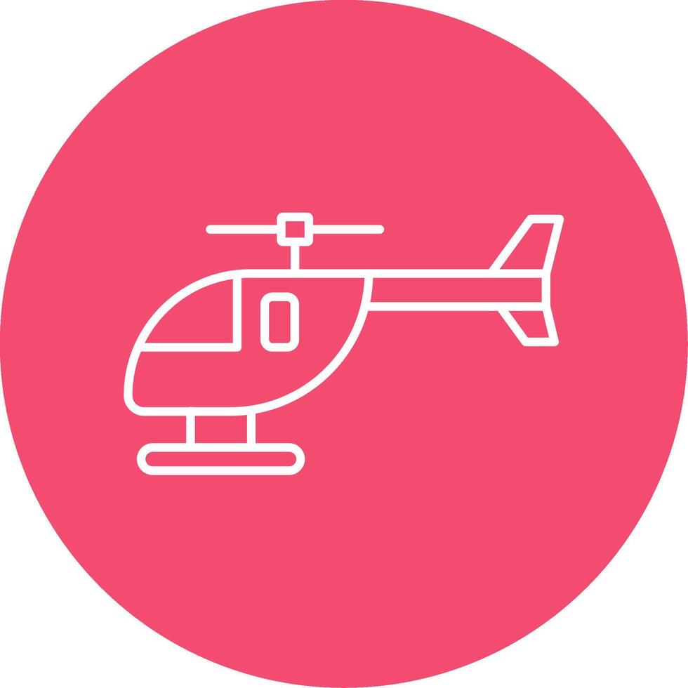 helicóptero linha círculo cor ícone vetor