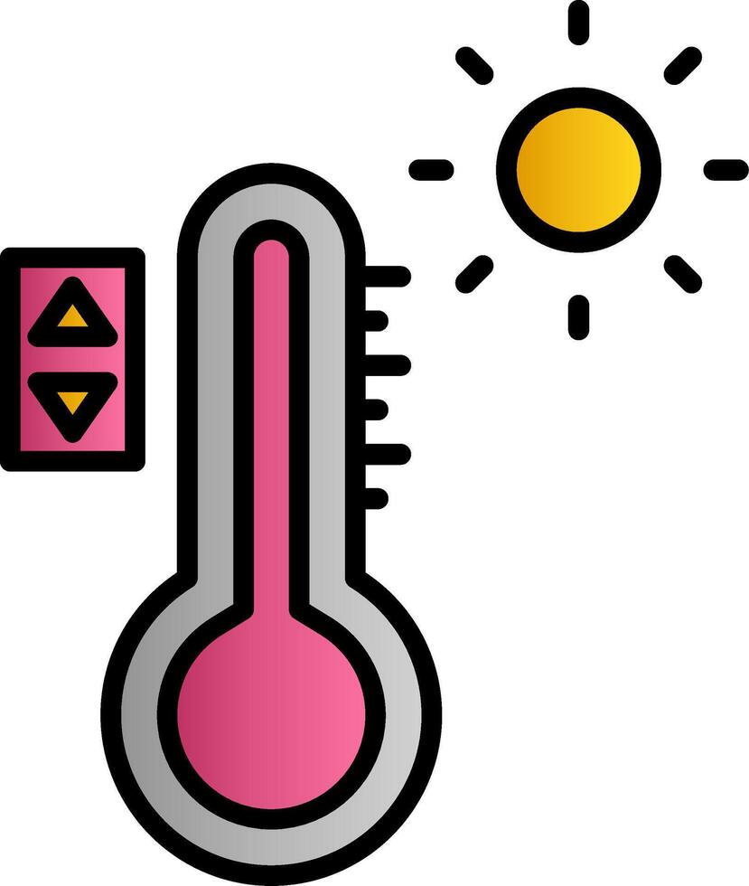 ícone de vetor de controle de temperatura