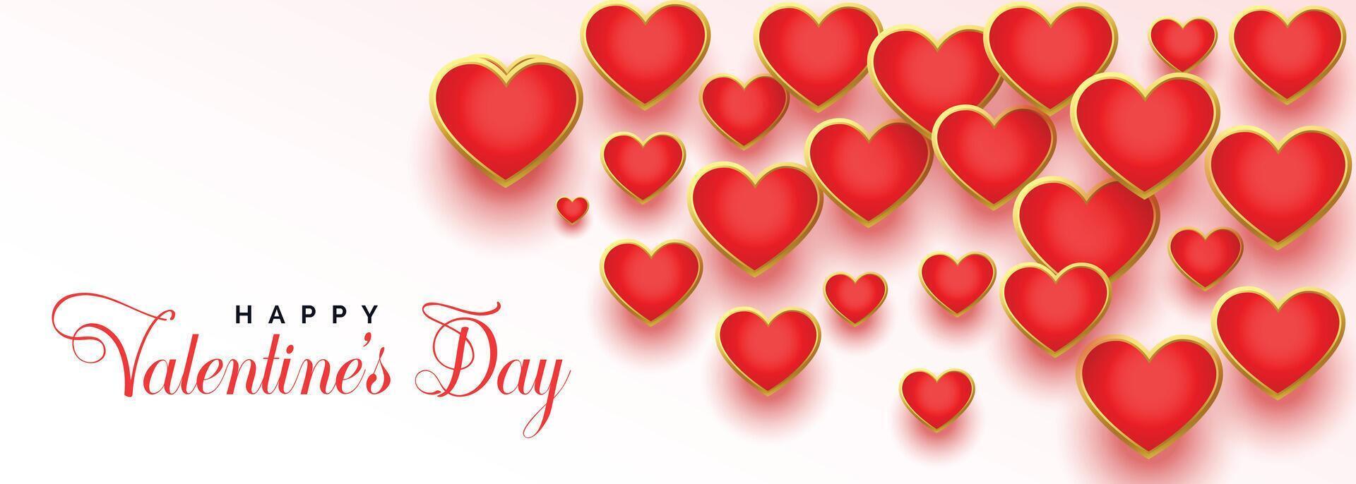 lindo vermelho corações para feliz dia dos namorados dia vetor