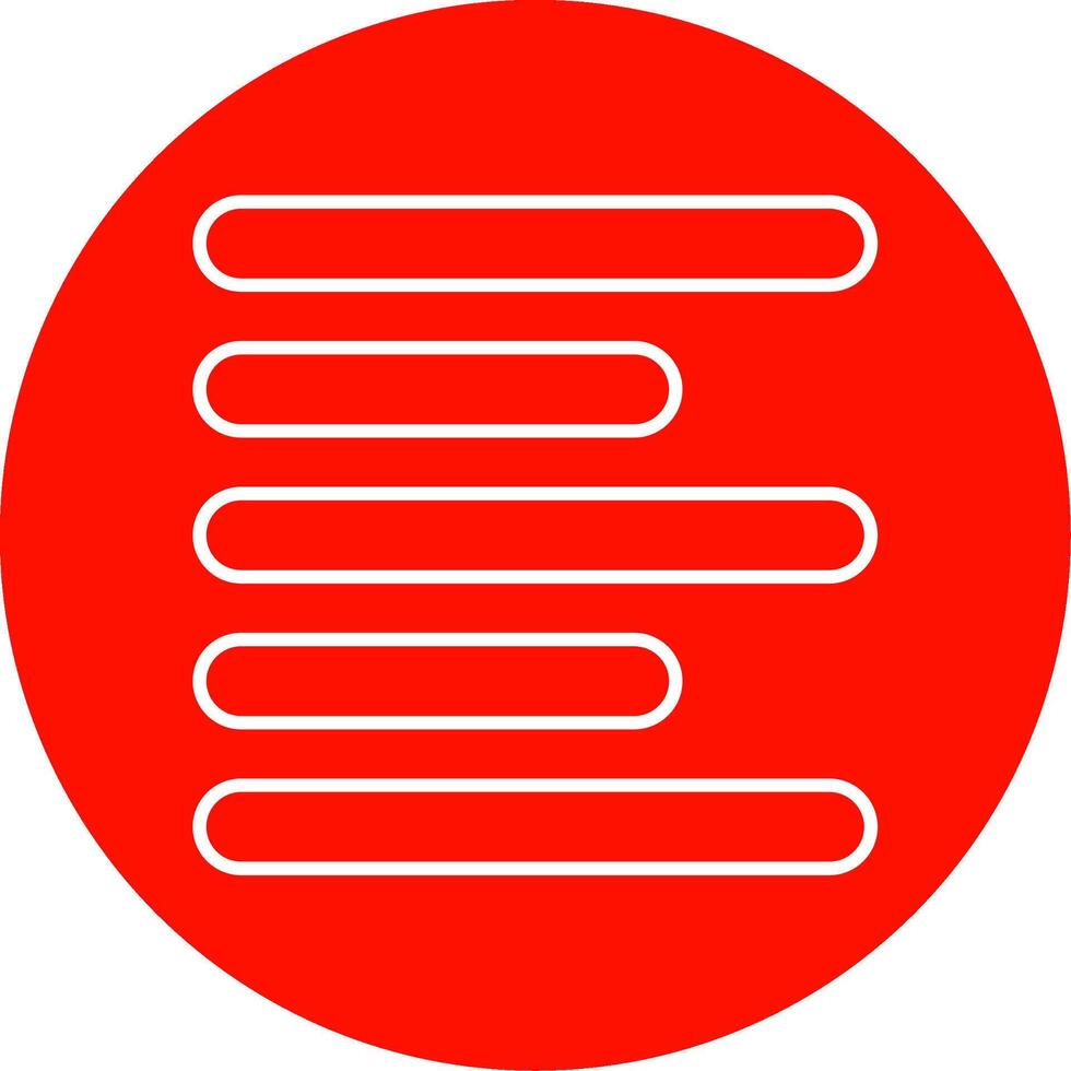 horizontal esquerda alinhar linha círculo cor ícone vetor