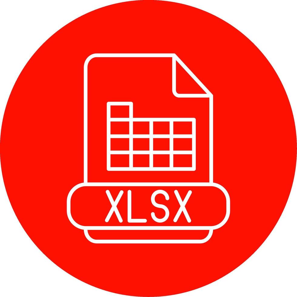 xlsx linha círculo cor ícone vetor