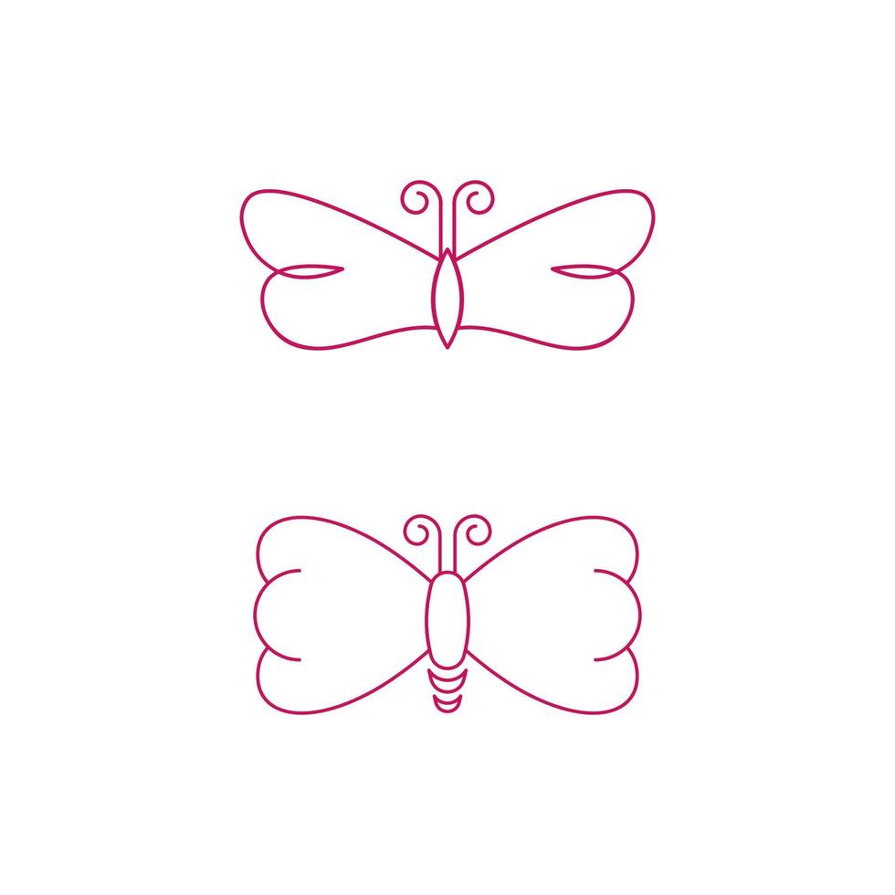 design de ícone de borboleta de beleza vetor