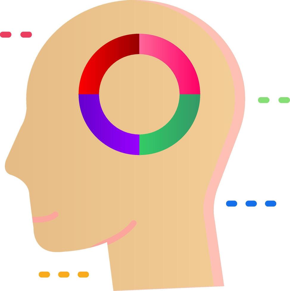 sensibilidade plano gradiente ícone vetor