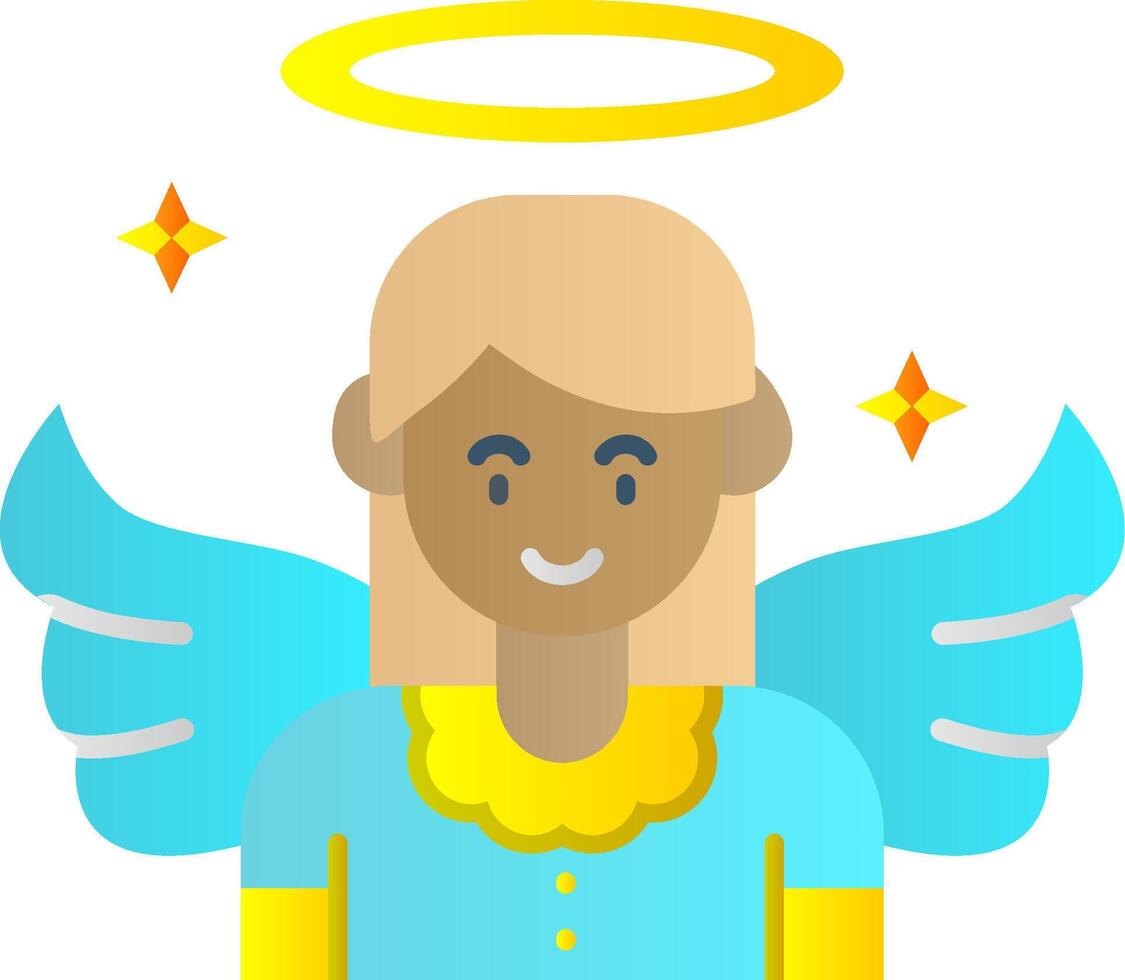 anjo plano gradiente ícone vetor