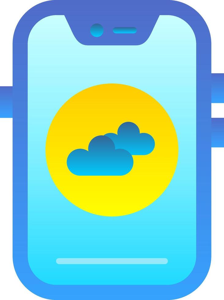 nuvem plano gradiente ícone vetor