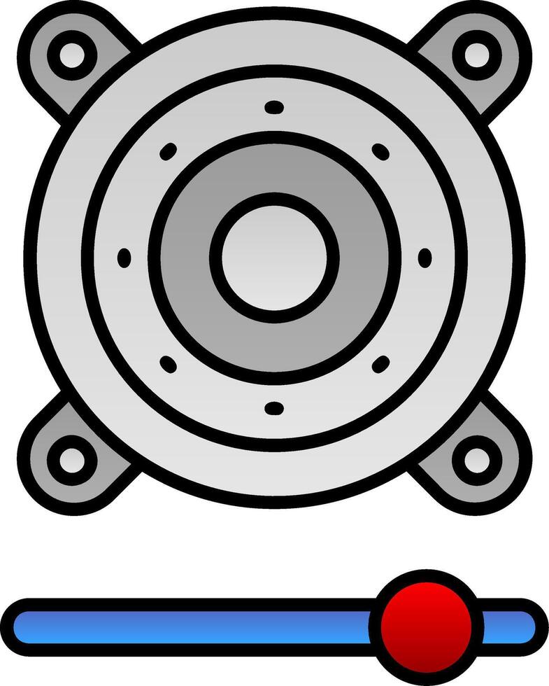 alto falante preenchidas gradiente ícone vetor