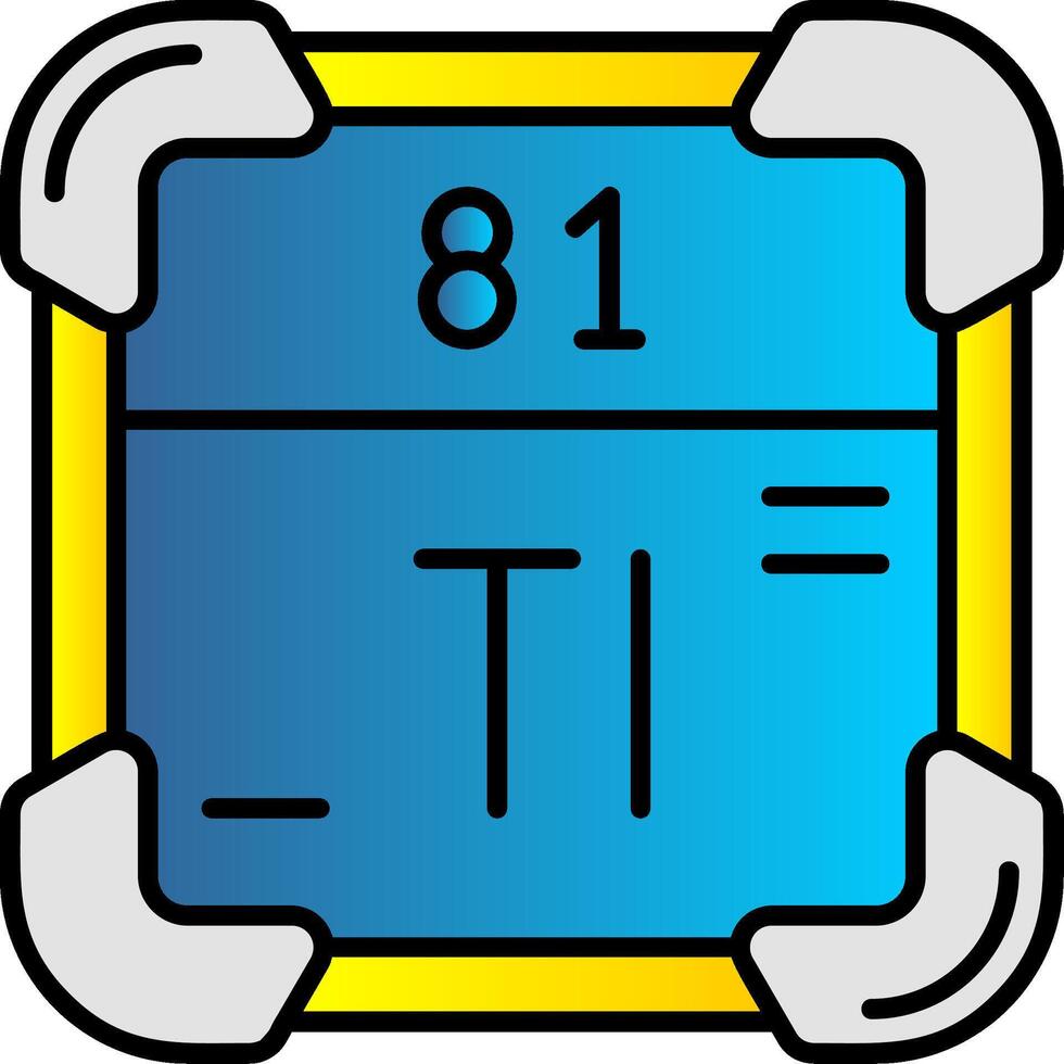 tálio preenchidas gradiente ícone vetor