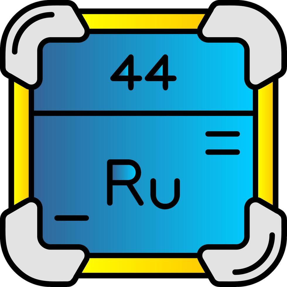 rutênio preenchidas gradiente ícone vetor