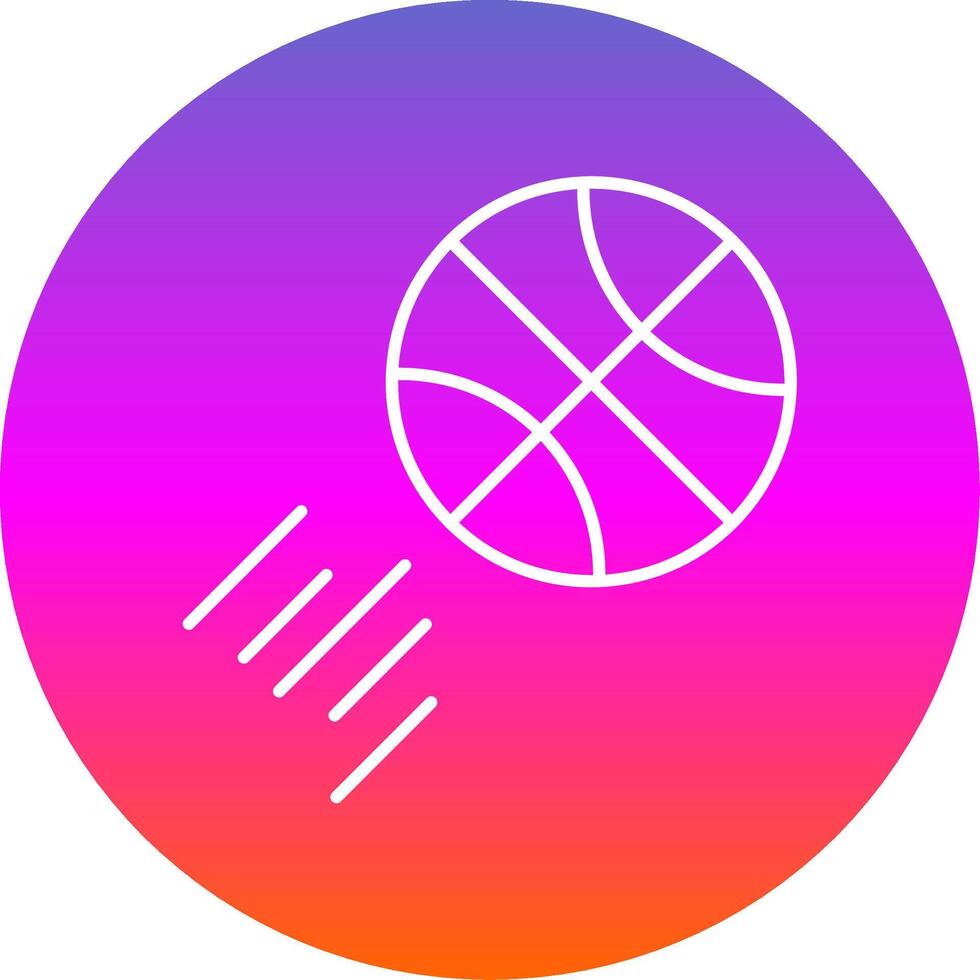 basquetebol linha gradiente círculo ícone vetor
