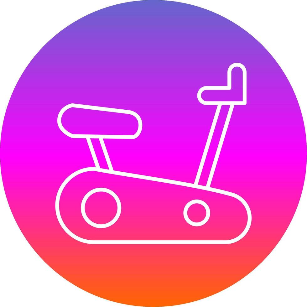 exercício bicicleta linha gradiente círculo ícone vetor