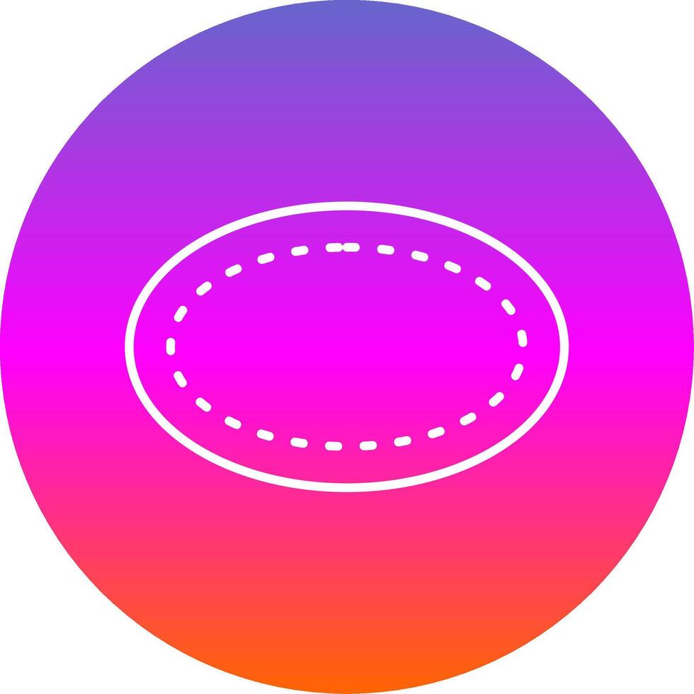 oval linha gradiente círculo ícone vetor