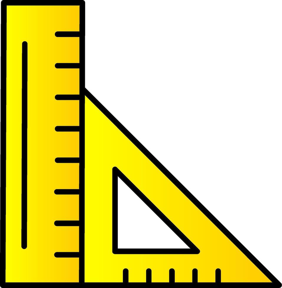 régua preenchidas gradiente ícone vetor