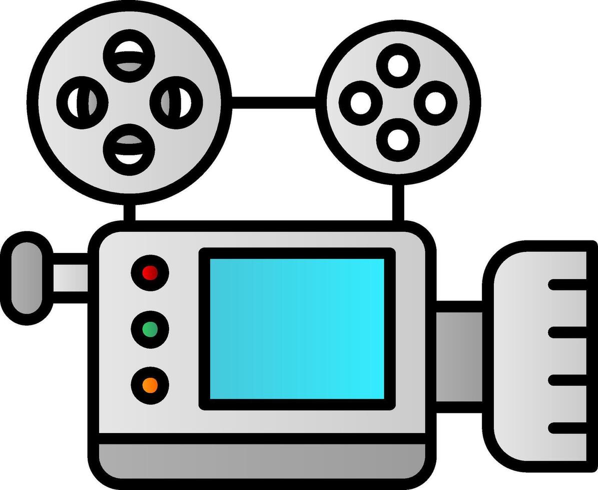 vídeo Câmera preenchidas gradiente ícone vetor