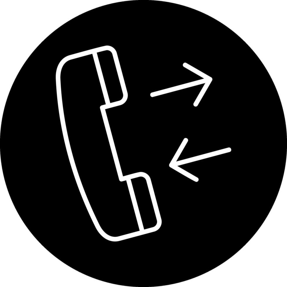 ícone de vetor de chamada telefônica
