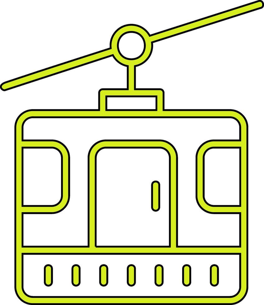 ícone de vetor de cabine de teleférico