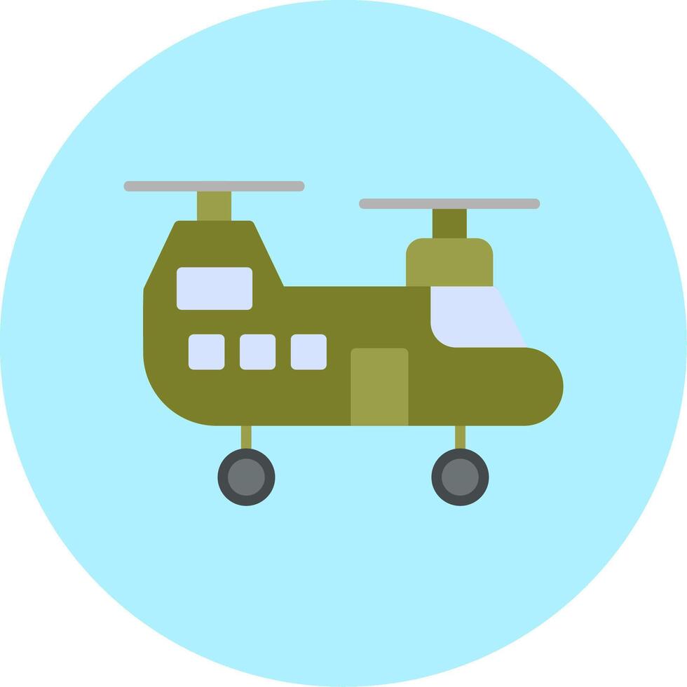 ícone de vetor de helicóptero militar