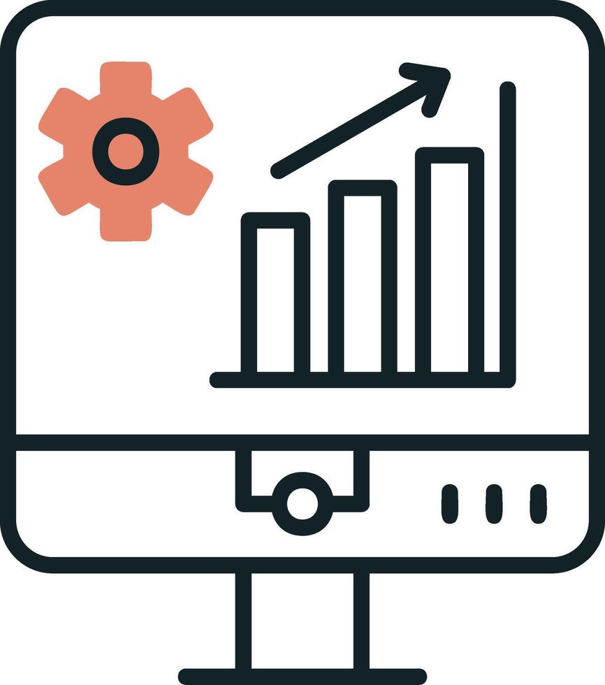 ícone de vetor de análise de mercado