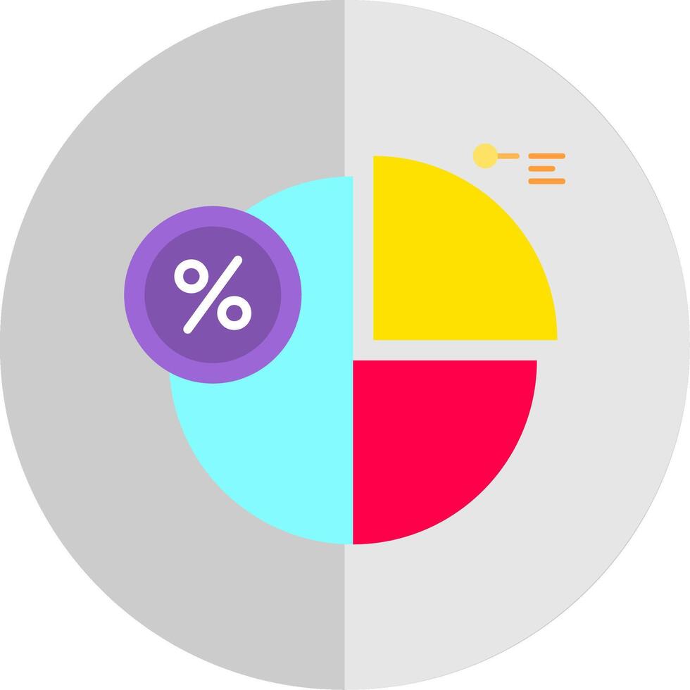 percentagem plano escala ícone vetor