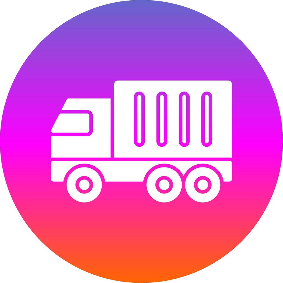 caminhão glifo gradiente círculo ícone vetor