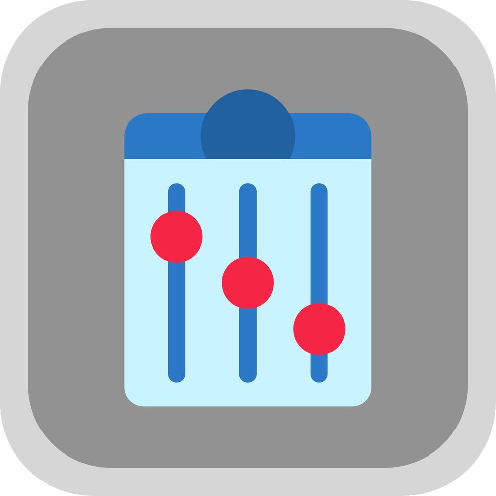 equalizador plano volta canto ícone vetor