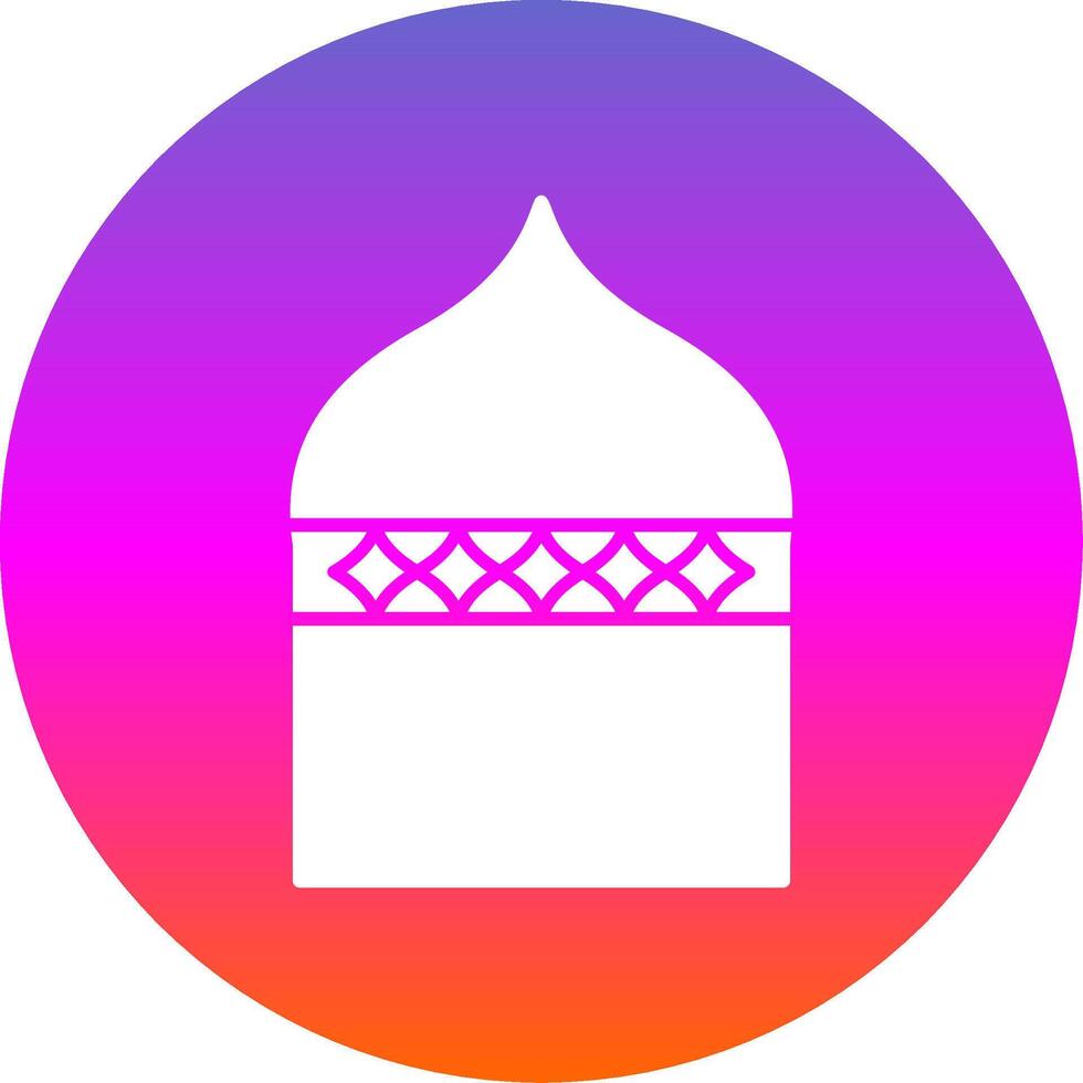 islâmico arquitetura glifo gradiente círculo ícone vetor