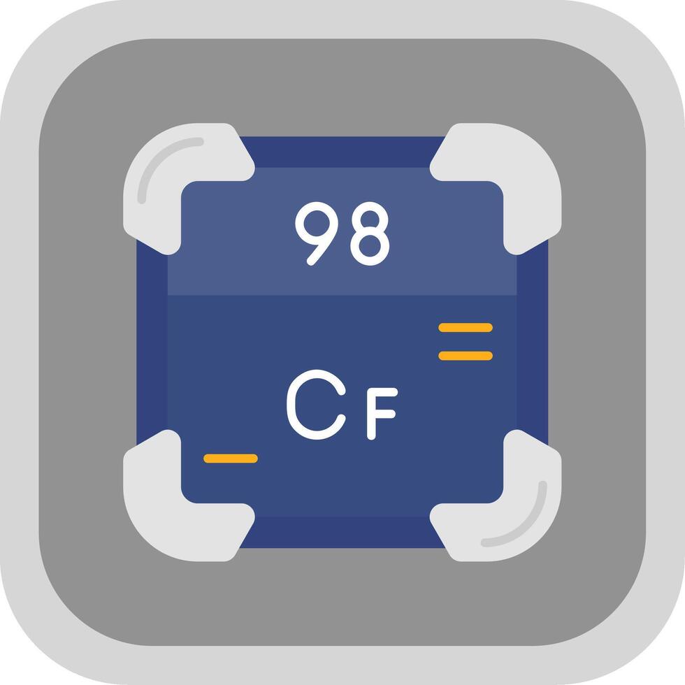 californium plano volta canto ícone vetor