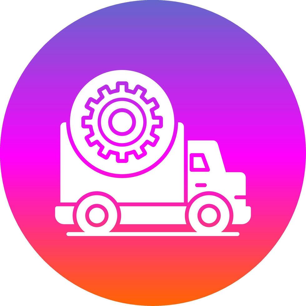 caminhão reparar glifo gradiente círculo ícone vetor
