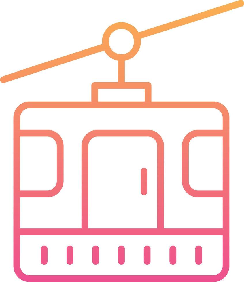 ícone de vetor de cabine de teleférico