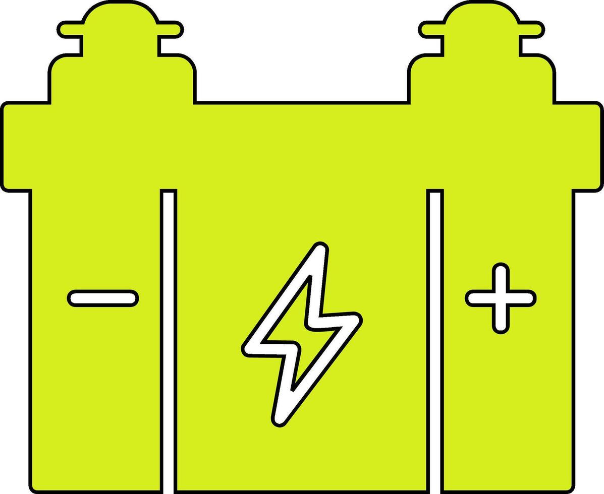 ícone de vetor de bateria de carro