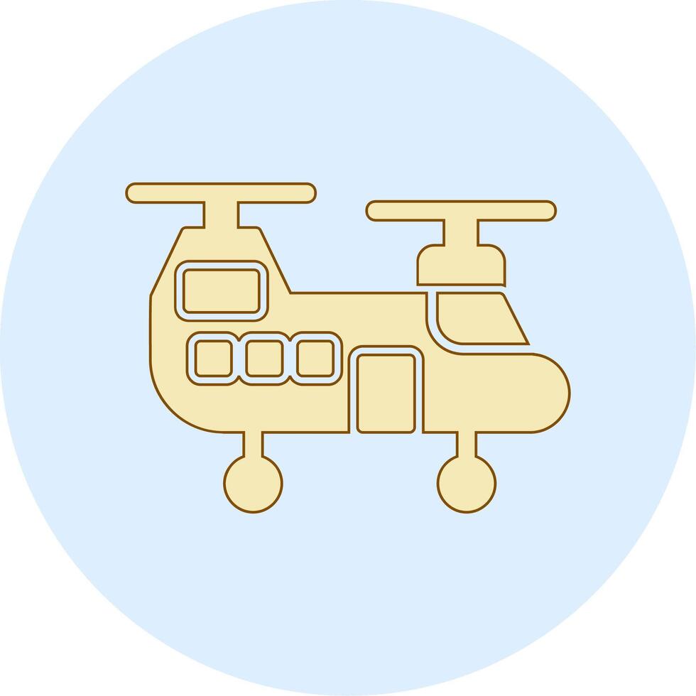 ícone de vetor de helicóptero militar