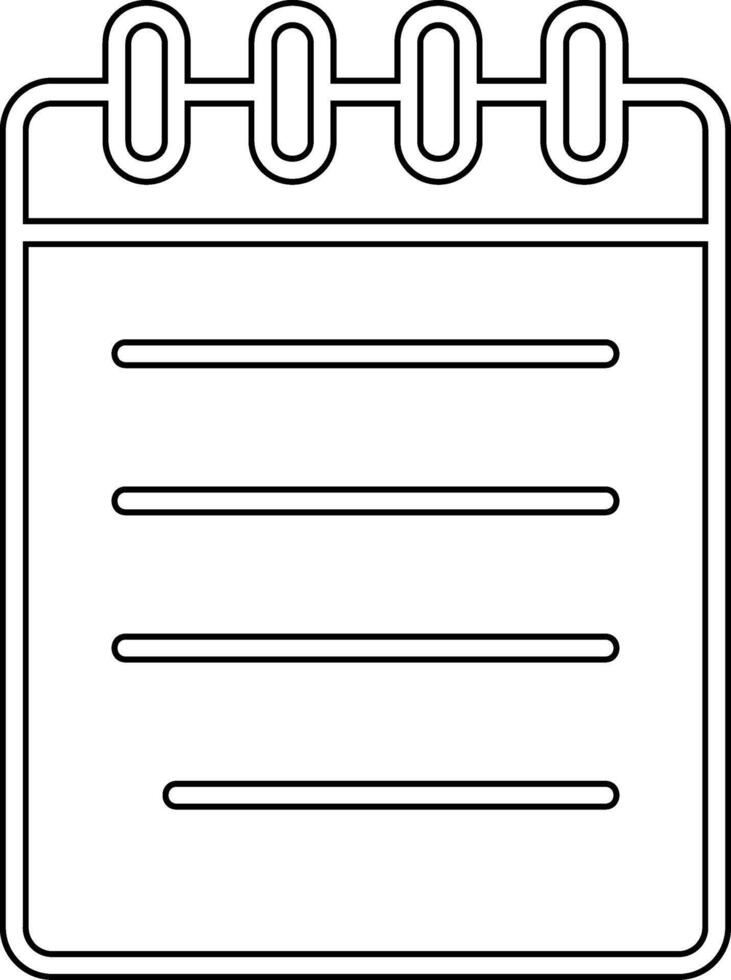 ícone de vetor de caderno