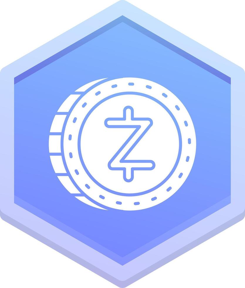 zcash polígono ícone vetor