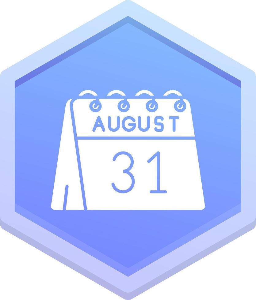 31º do agosto polígono ícone vetor