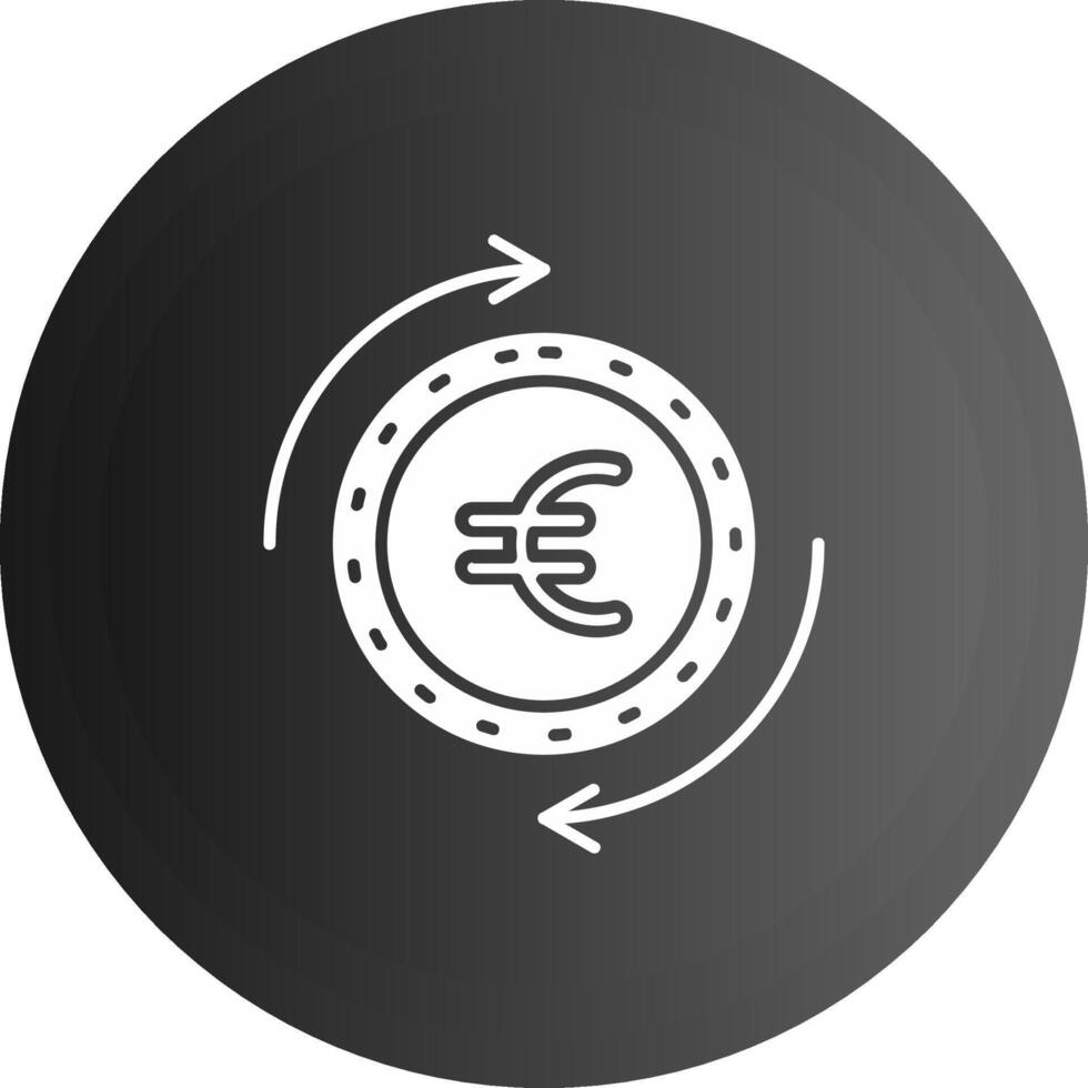 euro sólido Preto ícone vetor