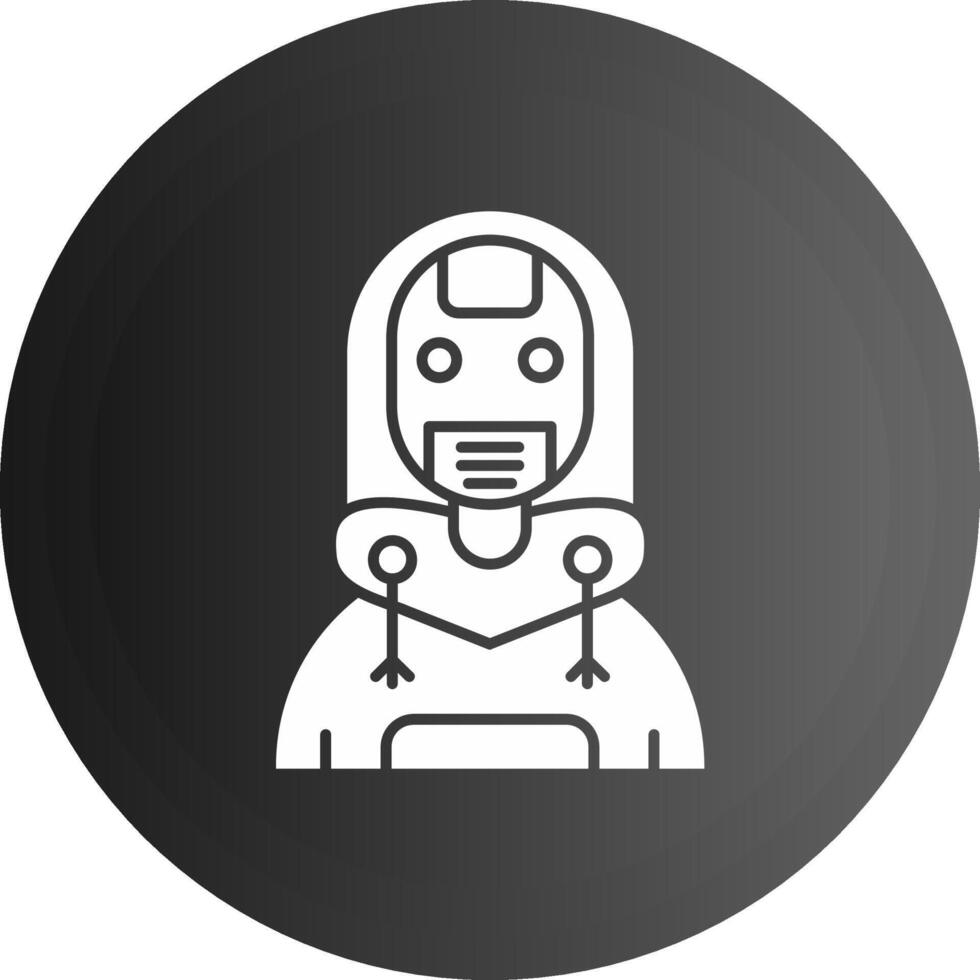 robô sólido Preto ícone vetor