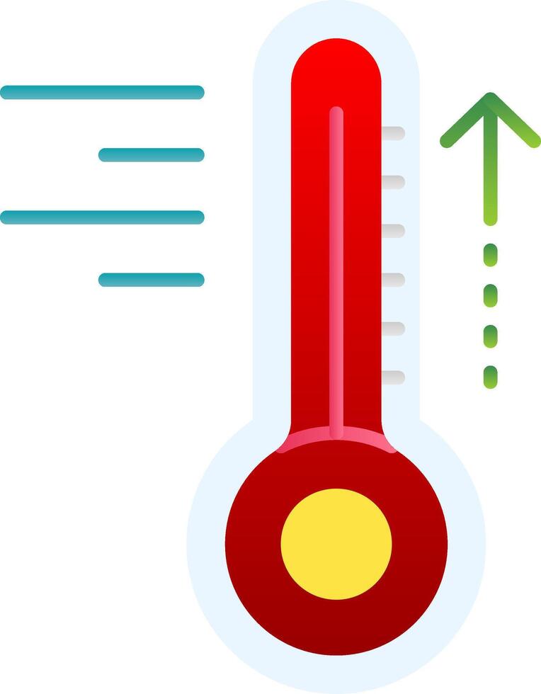 quente plano gradiente ícone vetor