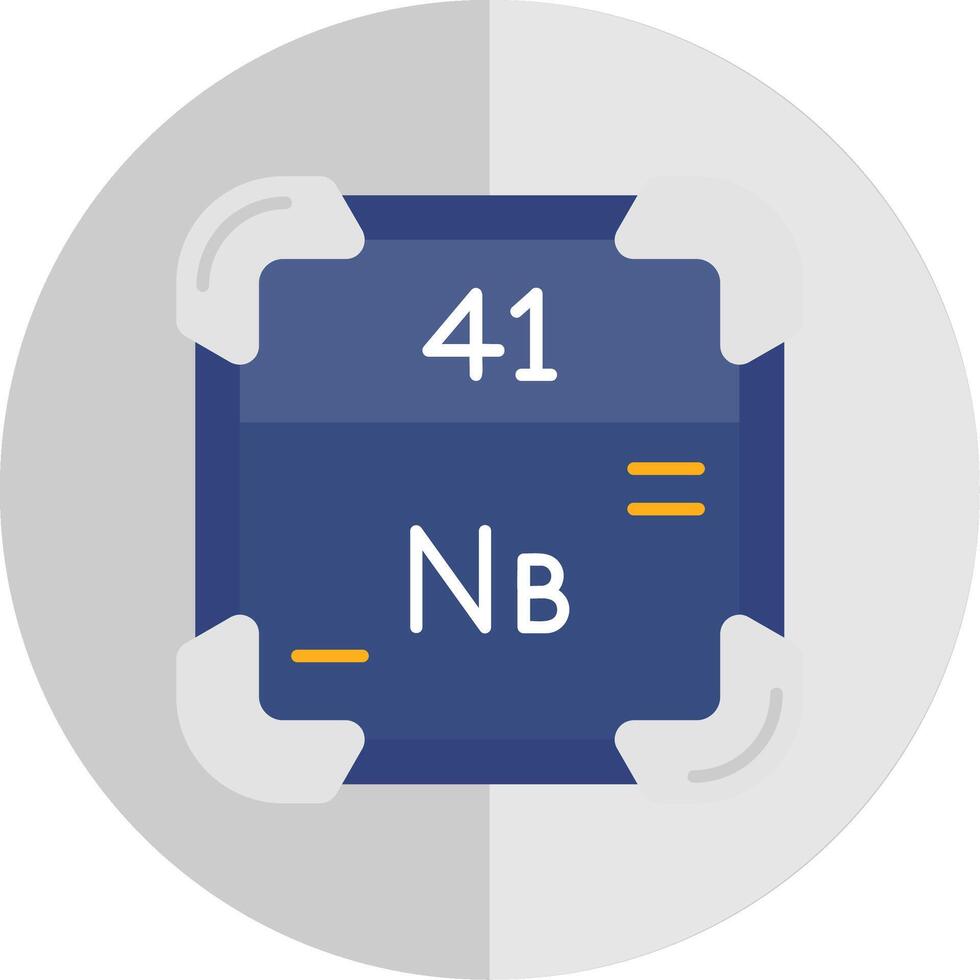 nióbio plano escala ícone vetor