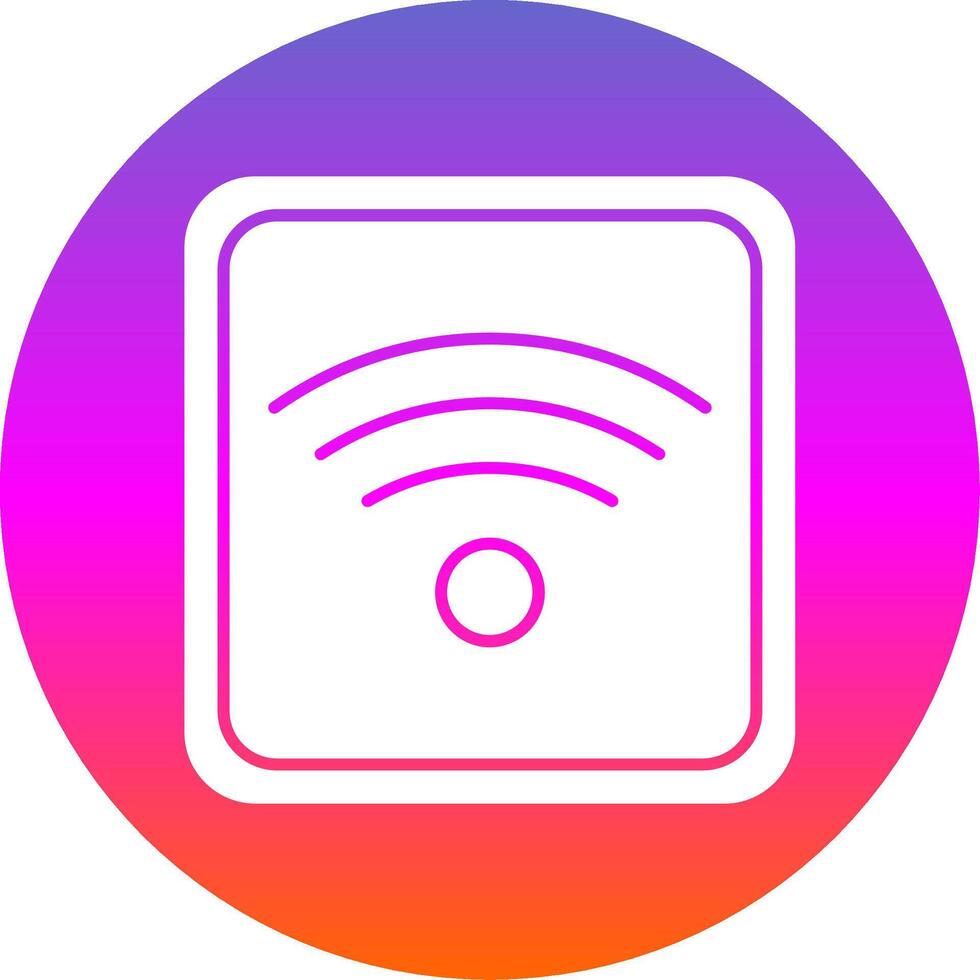 Wi-fi glifo gradiente círculo ícone vetor