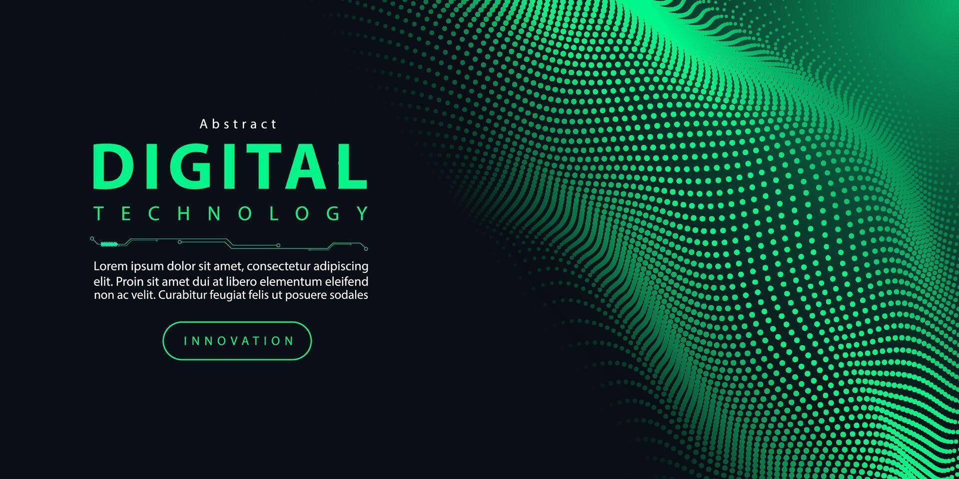 tecnologia digital futurista Internet rede conexão Preto verde fundo, azul abstrato cyber em formação comunicação, ai grande dados Ciência, inovação futuro tecnologia linha ilustração vetor 3d