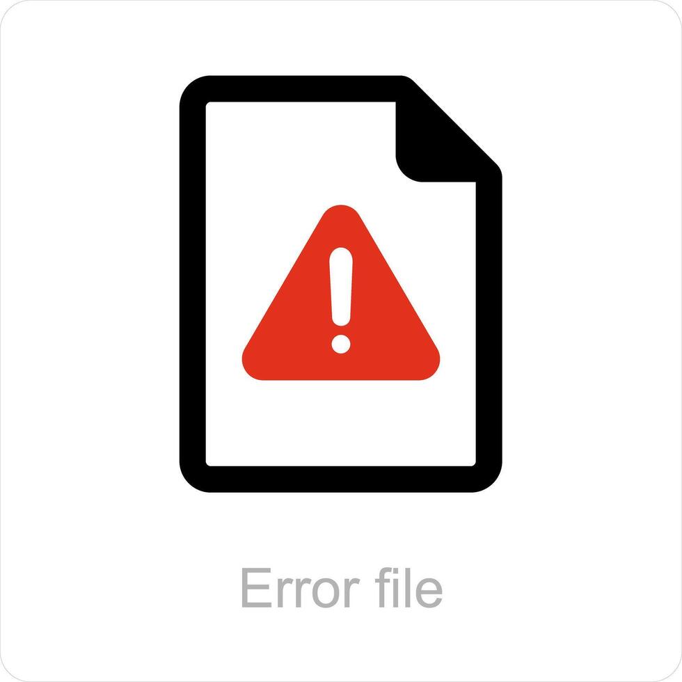erro Arquivo e relatório ícone conceito vetor