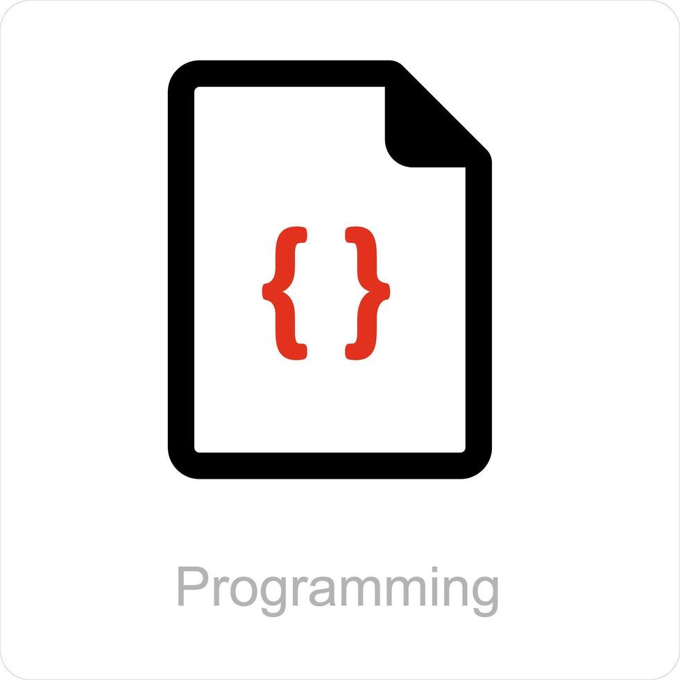 programação e código ícone conceito vetor