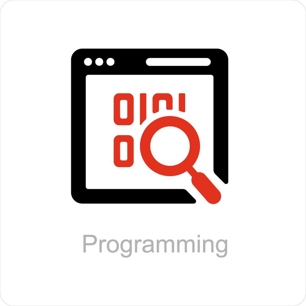 programação e código ícone conceito vetor