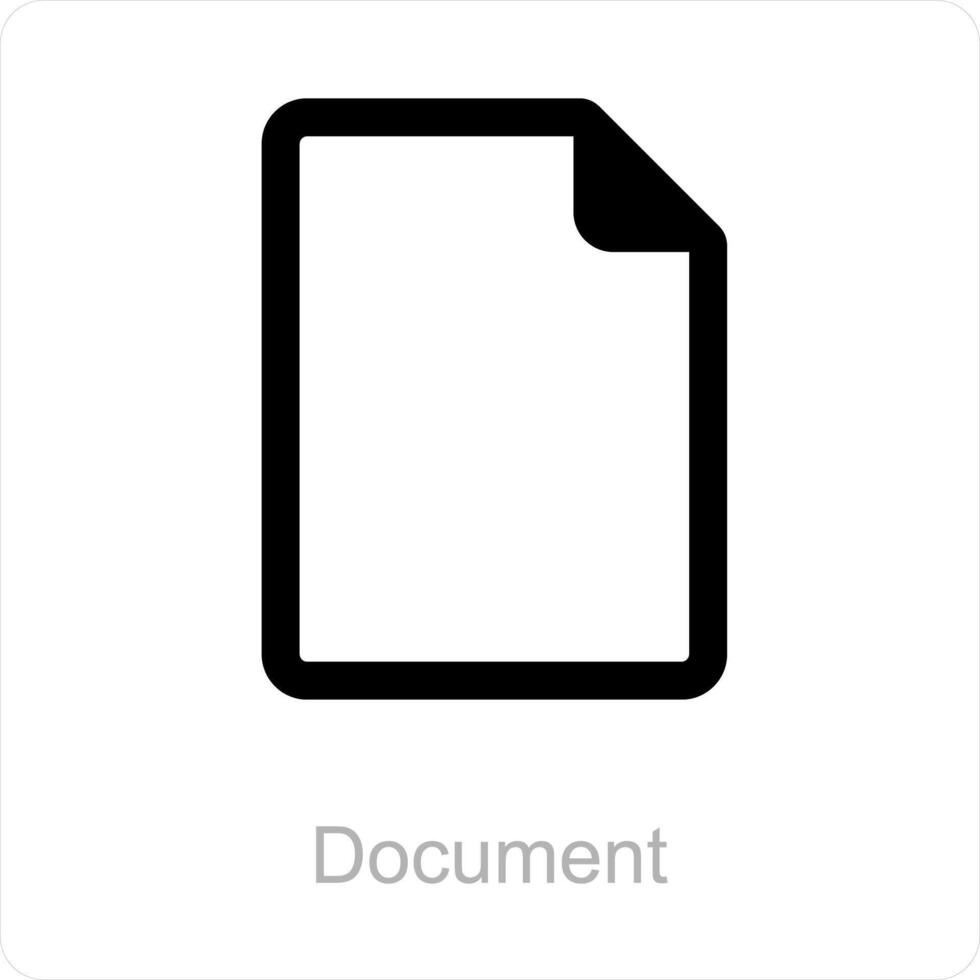 documento e papel ícone conceito vetor