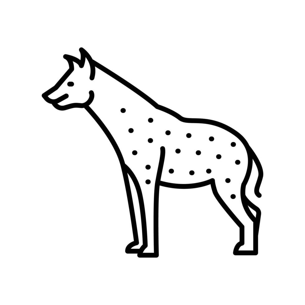 hiena ícone. esboço ícone vetor