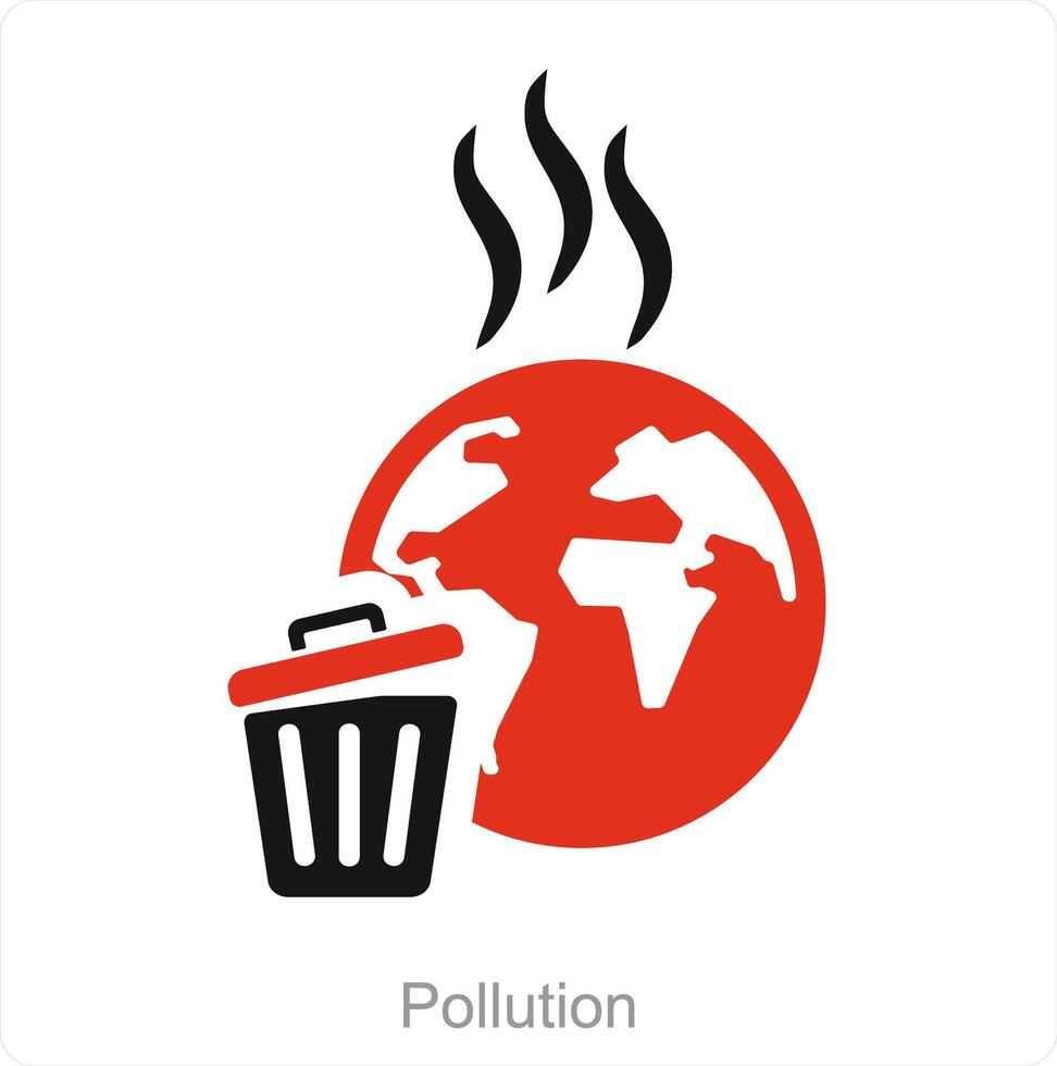 poluição e meio Ambiente ícone conceito vetor