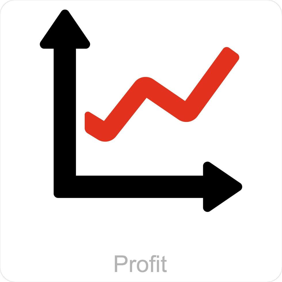 lucro e o negócio ícone conceito vetor