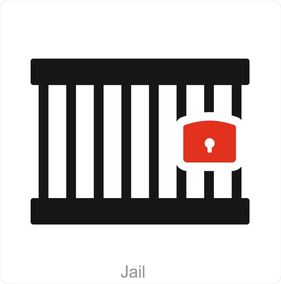 cadeia e prisão ícone conceito vetor